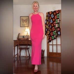 Size 6 Fuschia hot pink Calvin Klein Barbie bridesmaid prom formal elegant dress